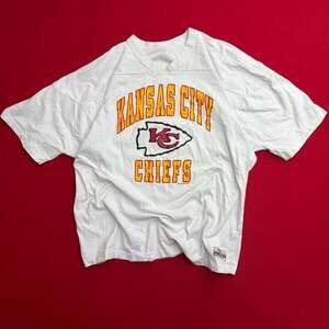 Vintage Kansas City Chiefs Bike Authentic Shirt Men XL White RED 90s NFL Patrick